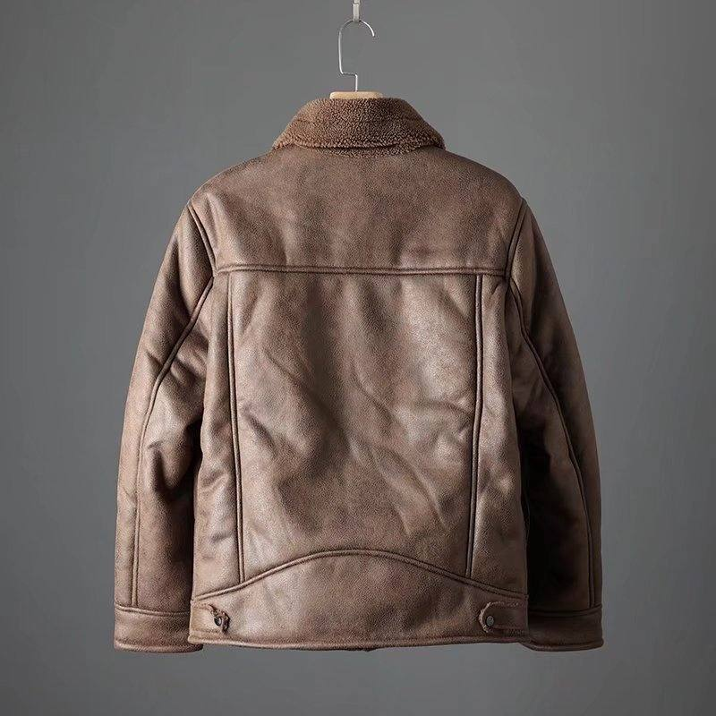Leather Sherpa Edge jacket
