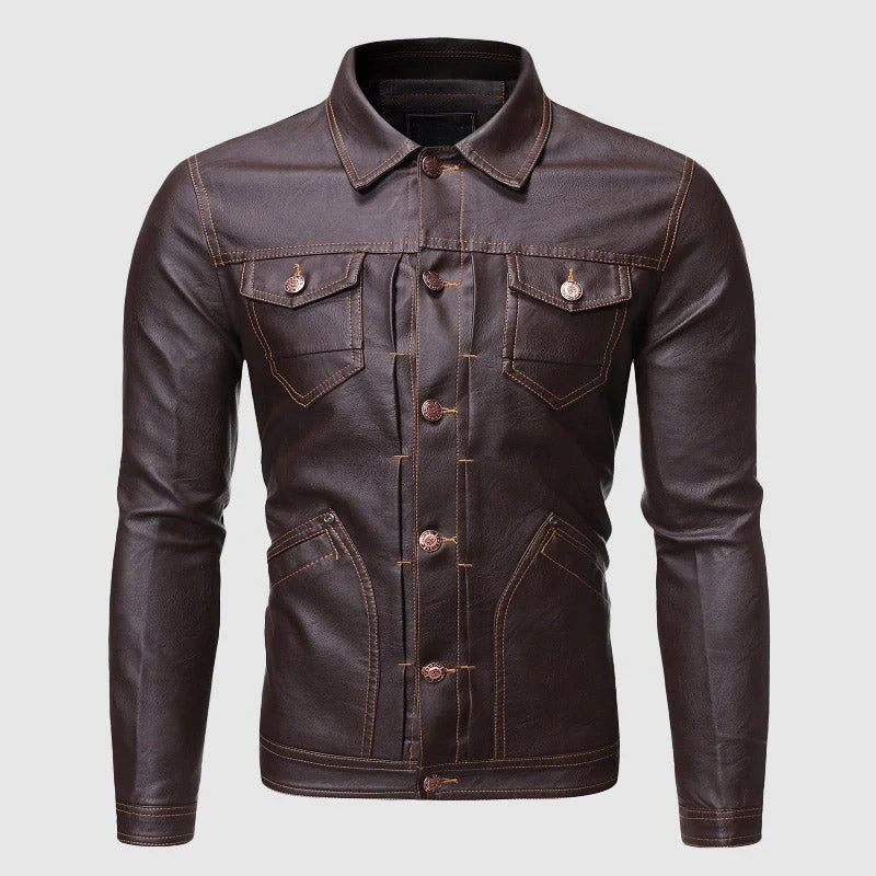 Paul Hardy vintage leather biker jacket