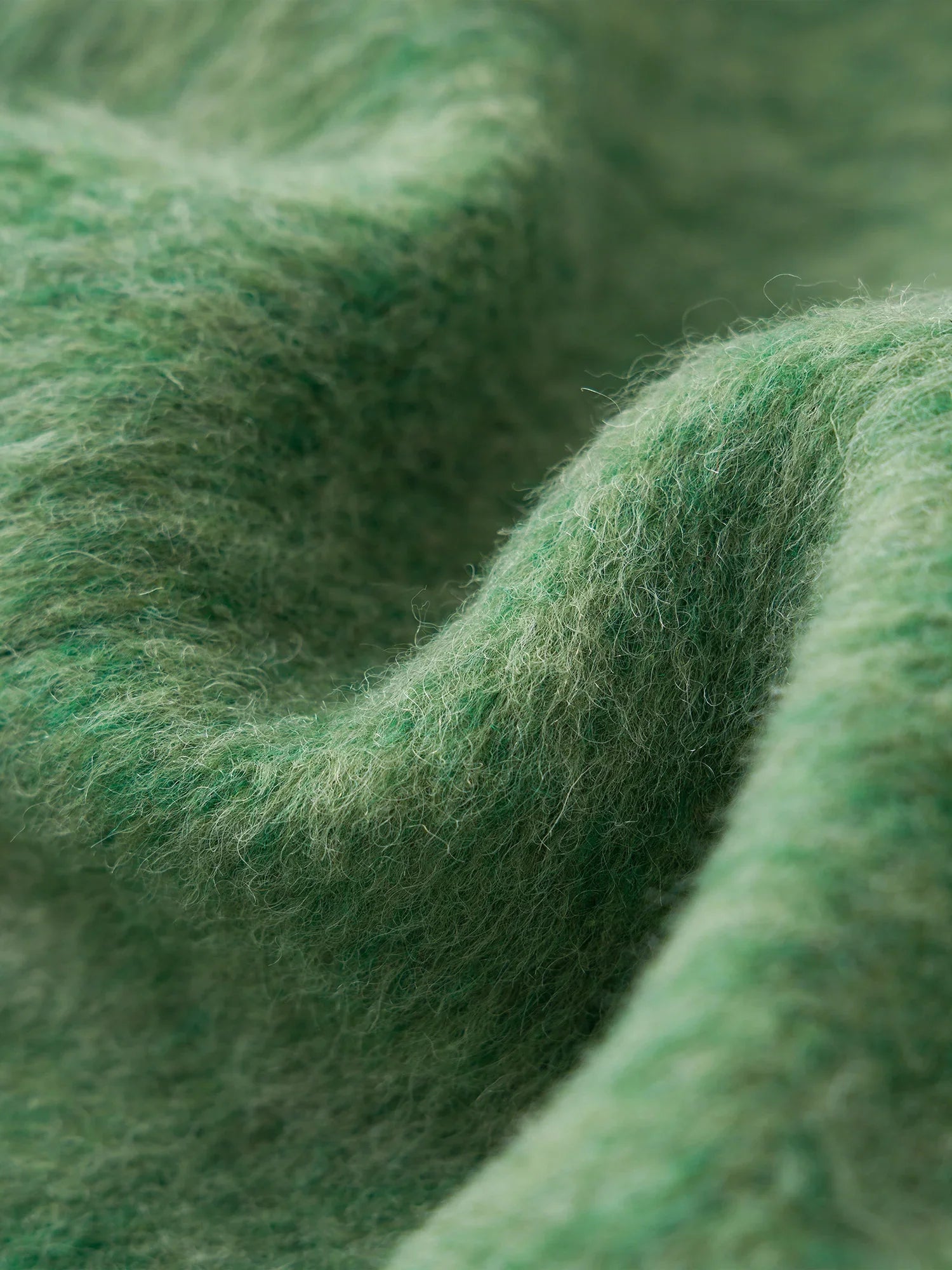 Wool Blend Green Cardigan