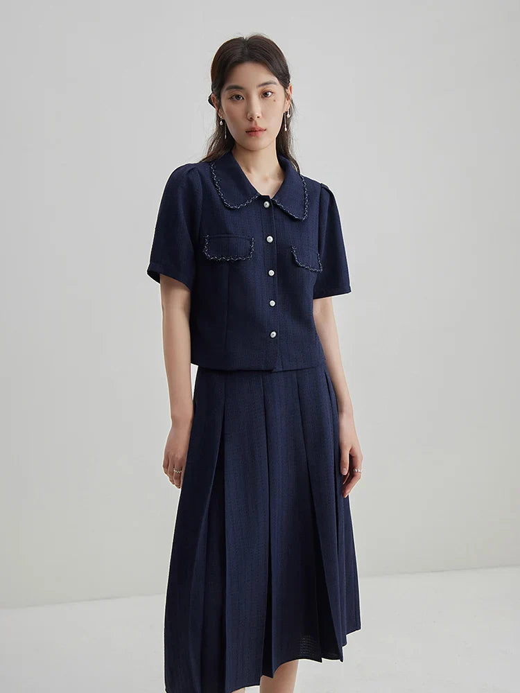 Elegant Classic Top and Skirt Set