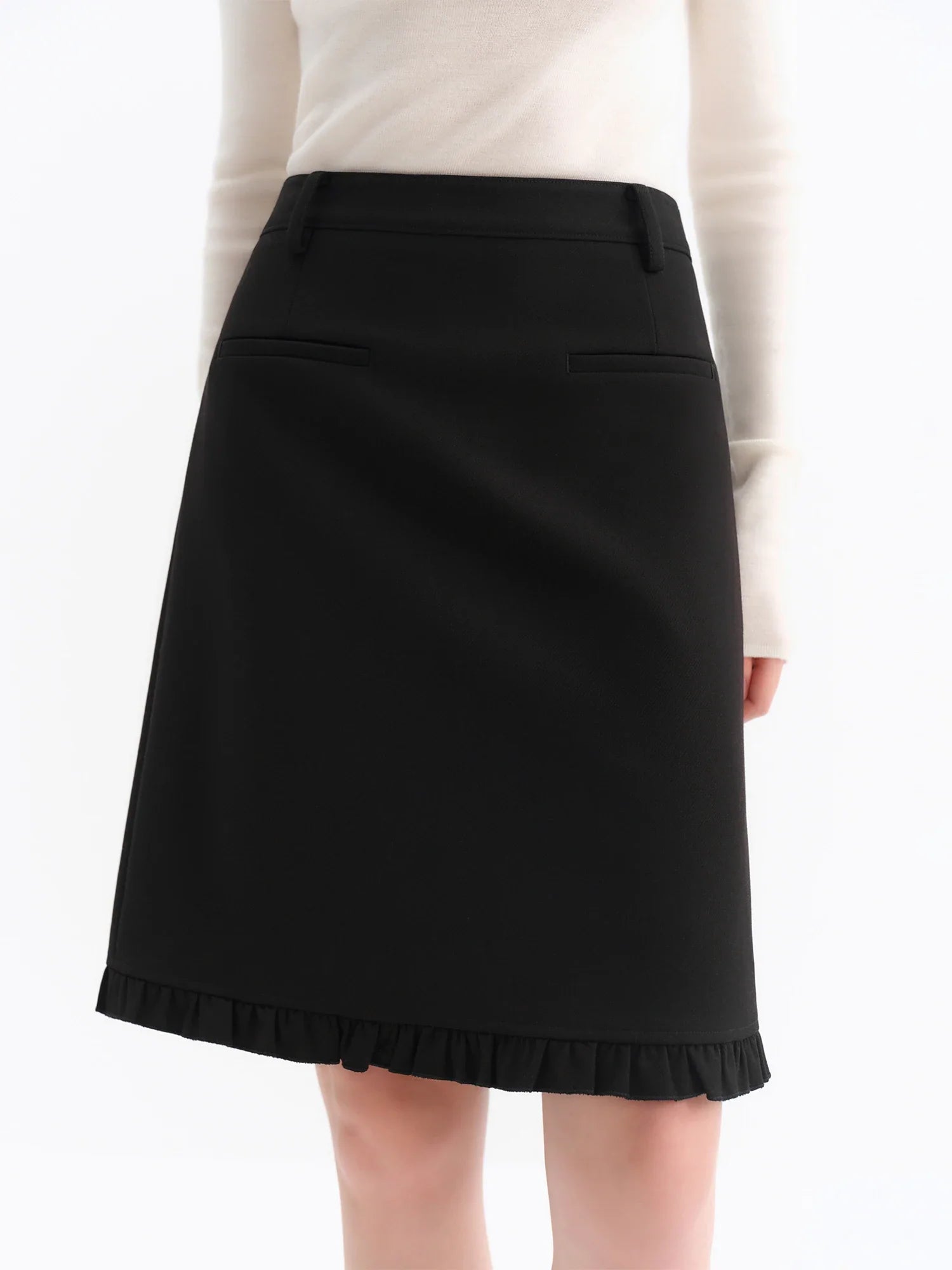 Ruffled Black Skirt