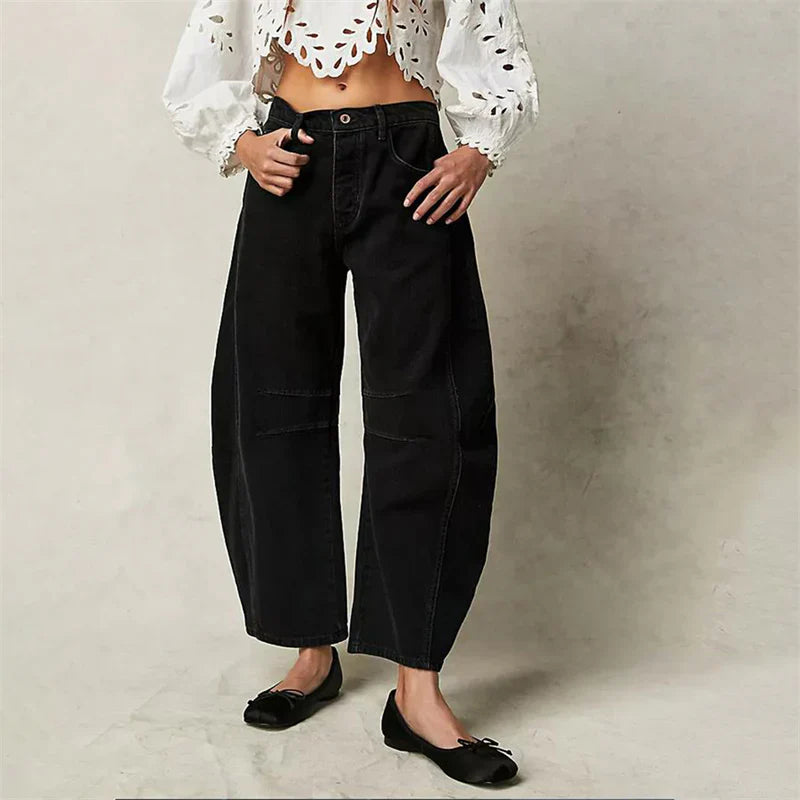 Mid-Rise Barrel Jeans