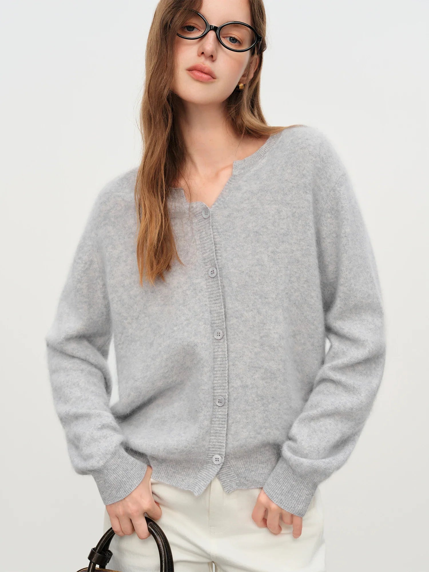 Wool Blend Knitted Cardigan