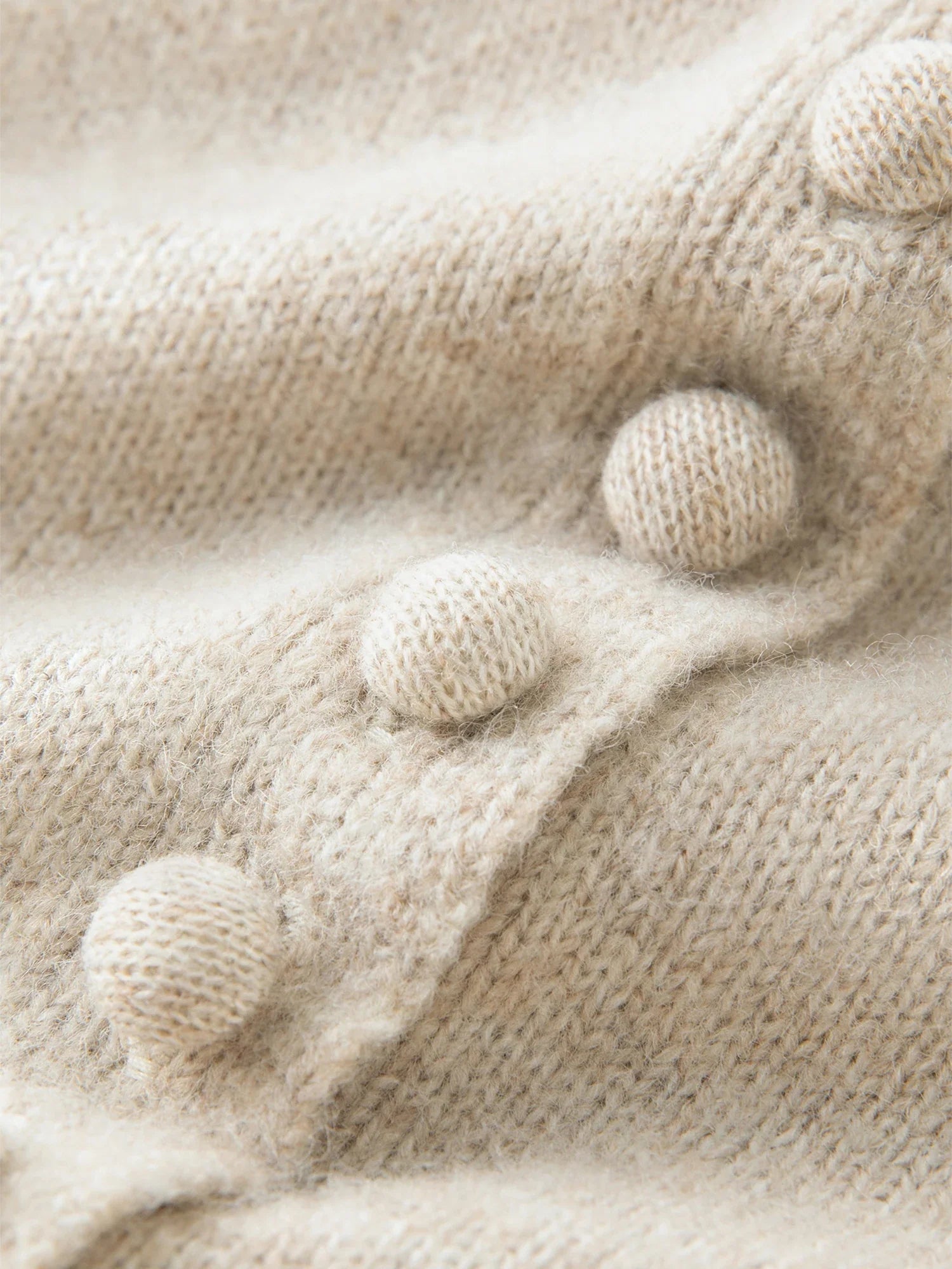 Blend Knit Cardigan With Wool Buttons