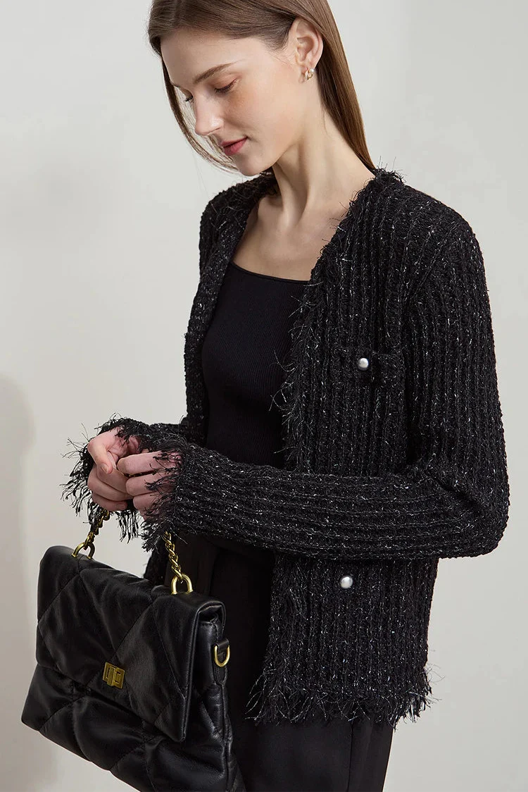 Minimalist Tassel Cardigan