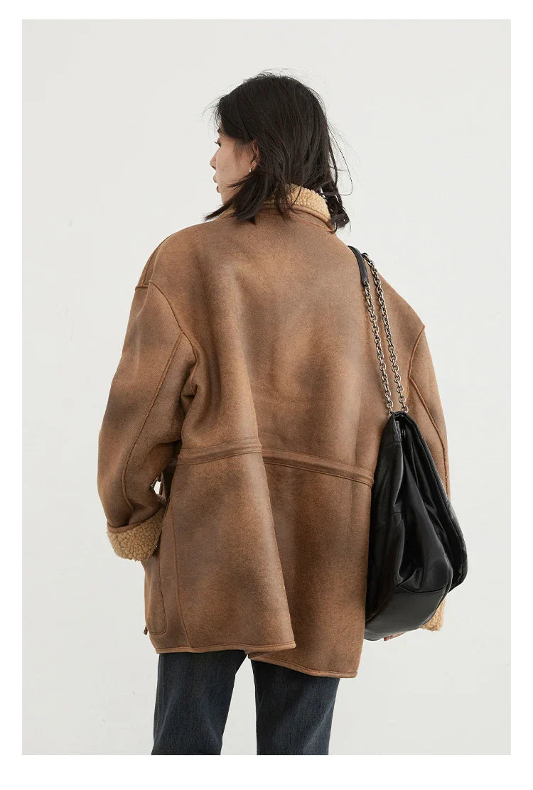 Oversized Suede Jacket