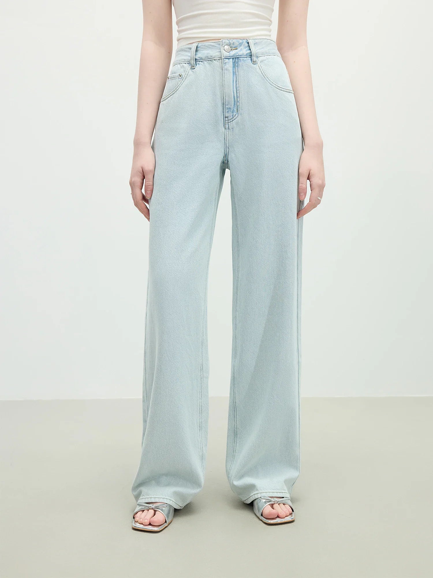 High Waist Straight Jeans