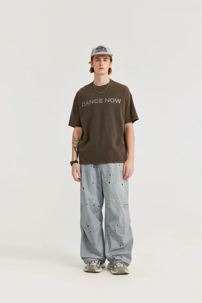 Washed Splashed Parachute Pants