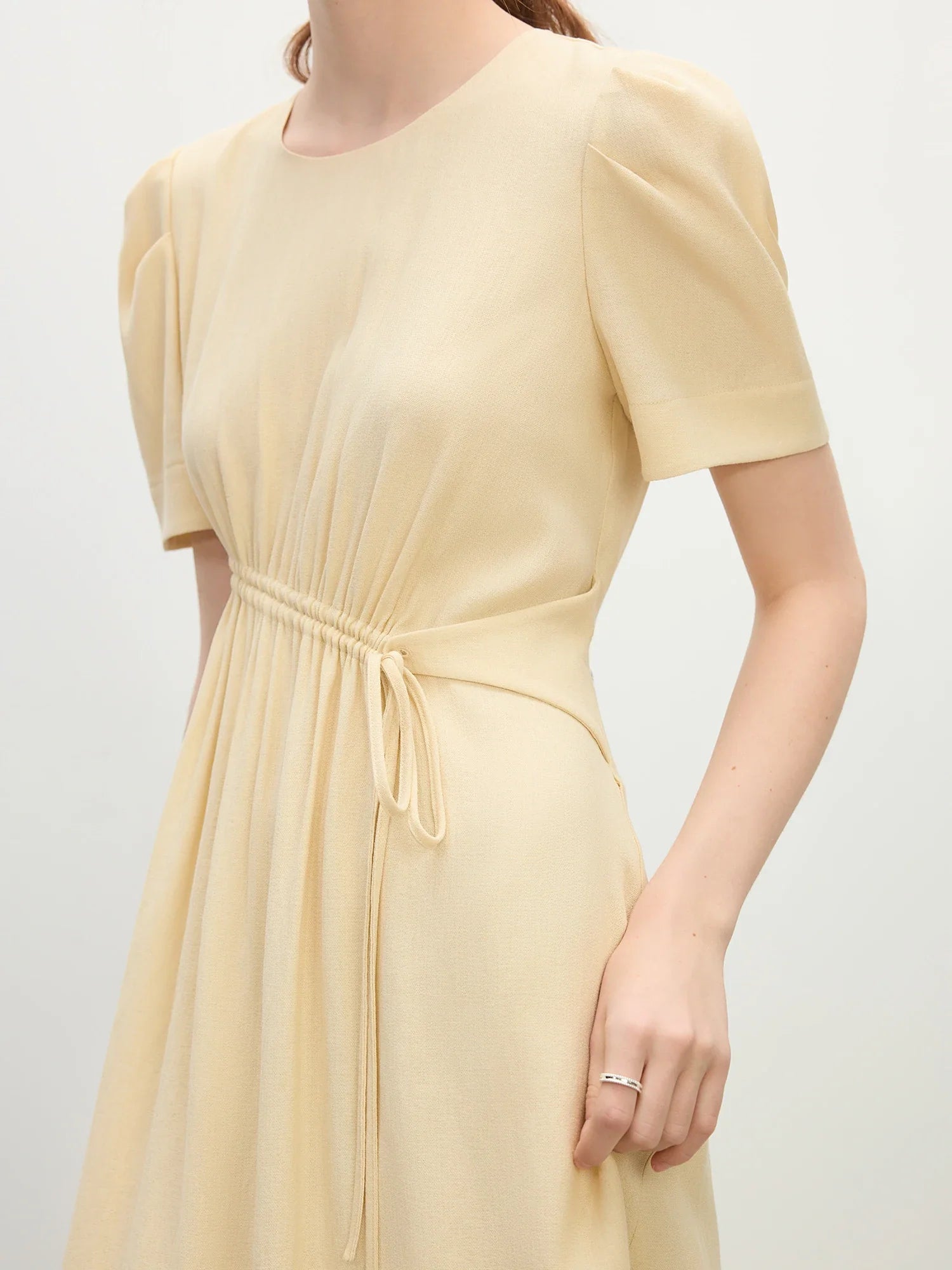 Chic Design Beige Midi Dress