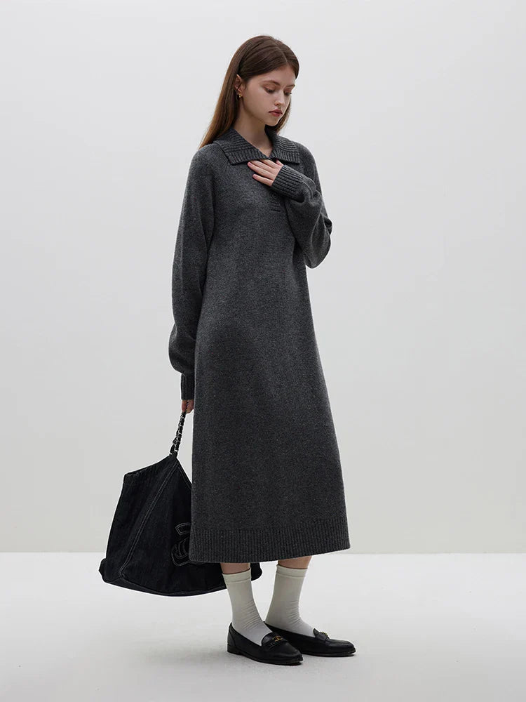 Woolen Long Sweater Dress