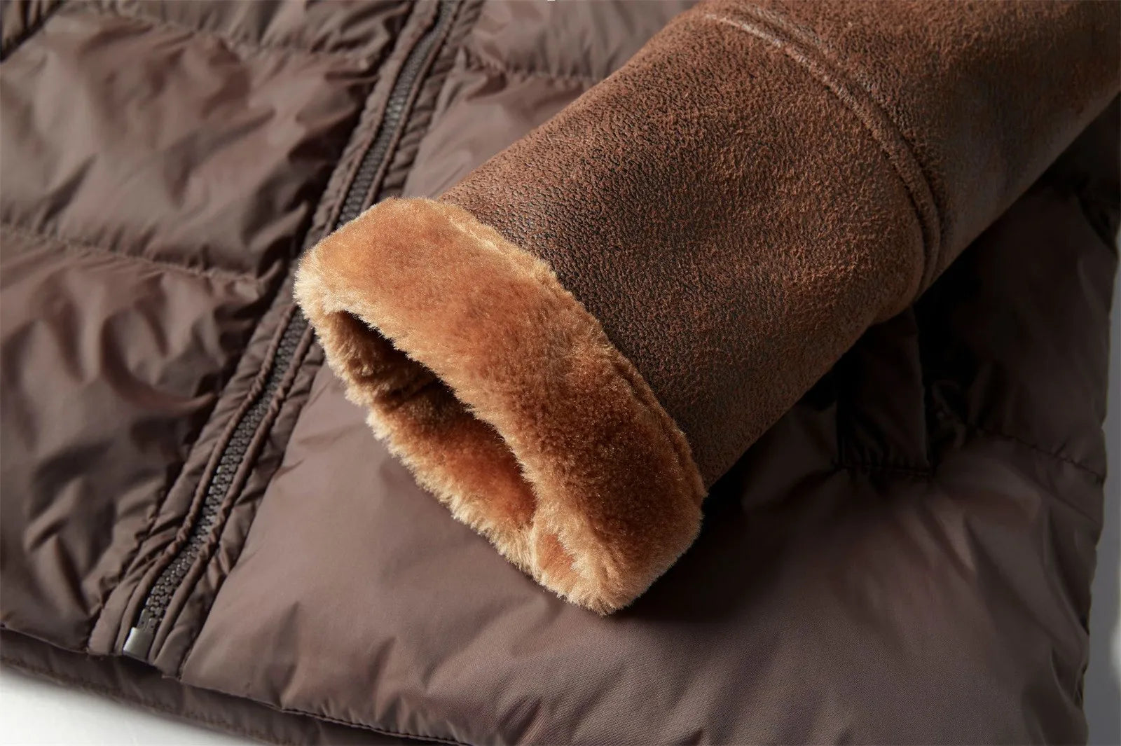 Coat with fur for men