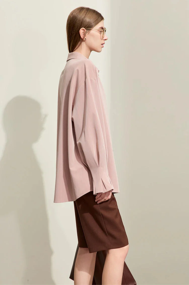 Loose Long Sleeve Striped Shirt