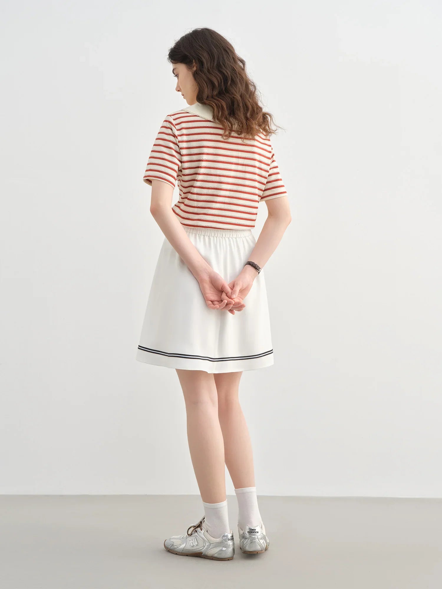Striped Short-sleeved Polo T-shirt