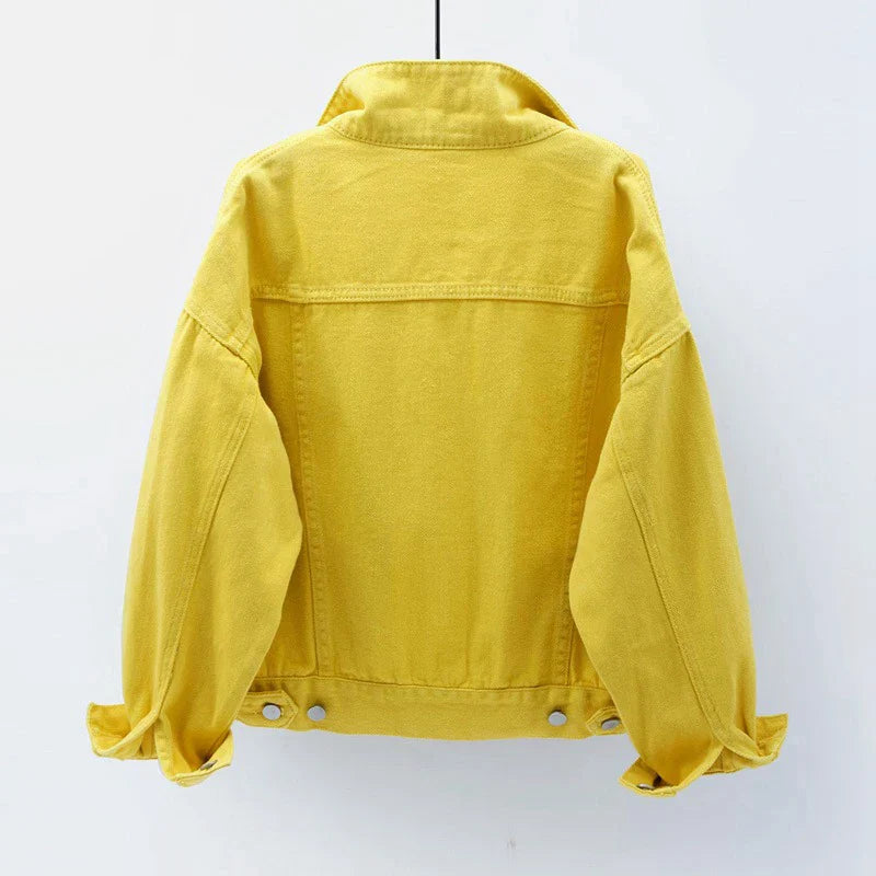 Classic women's denim jacket in many colors