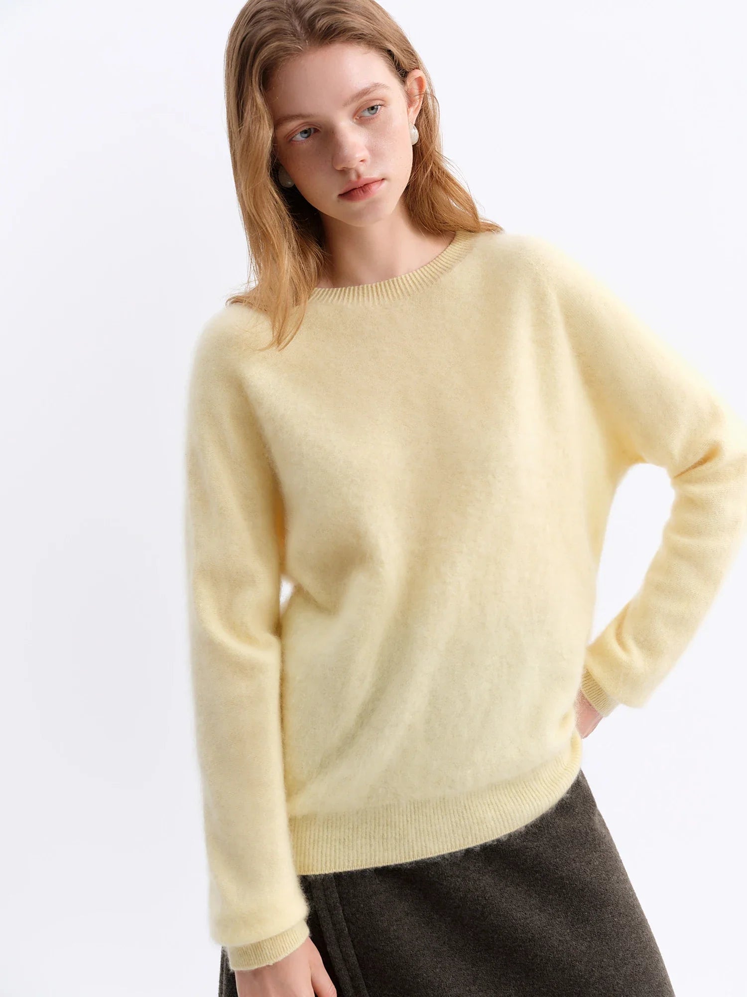 Wool Blend Cashmere Pullover