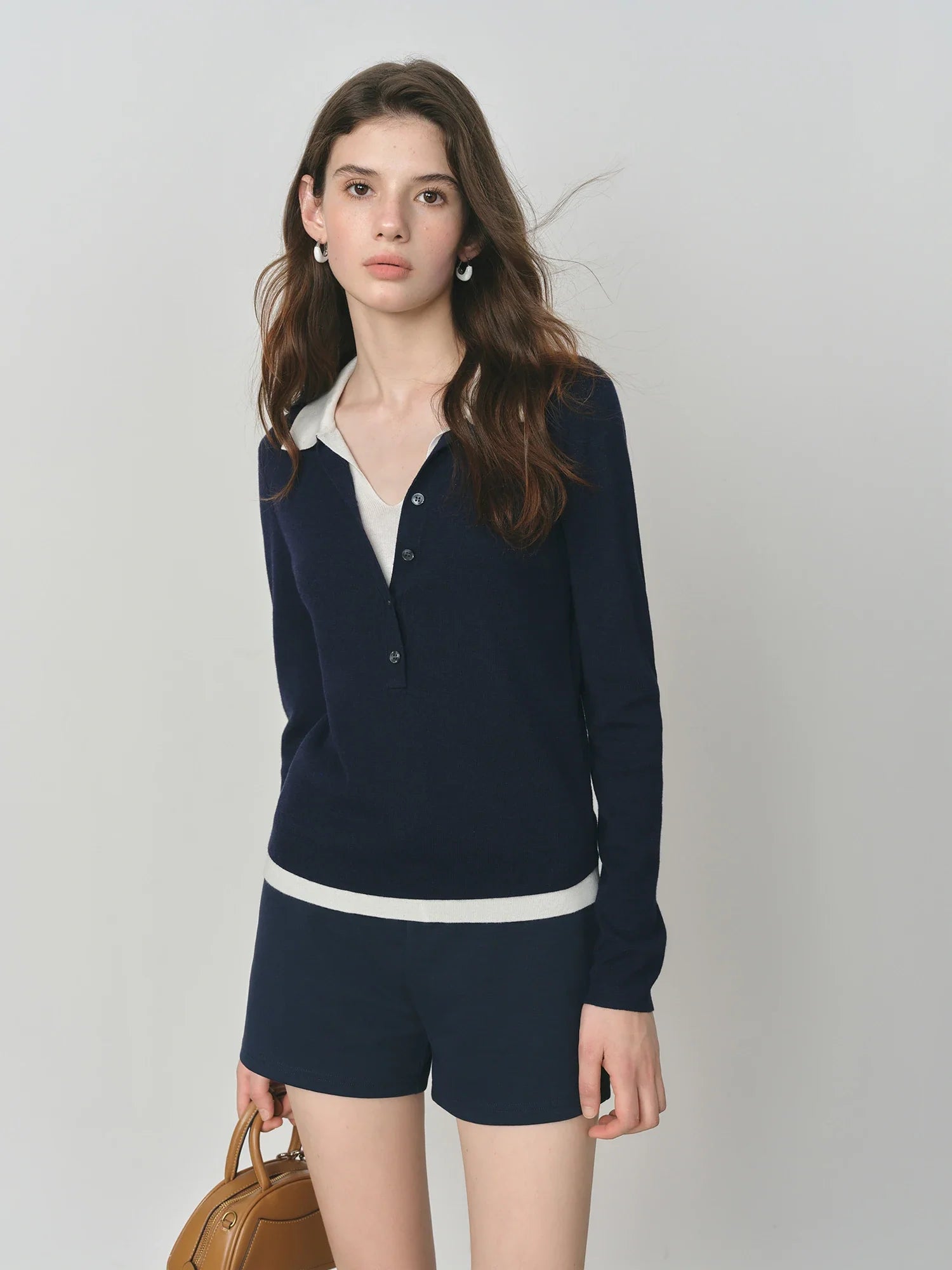 Knitted Two Color Sweater