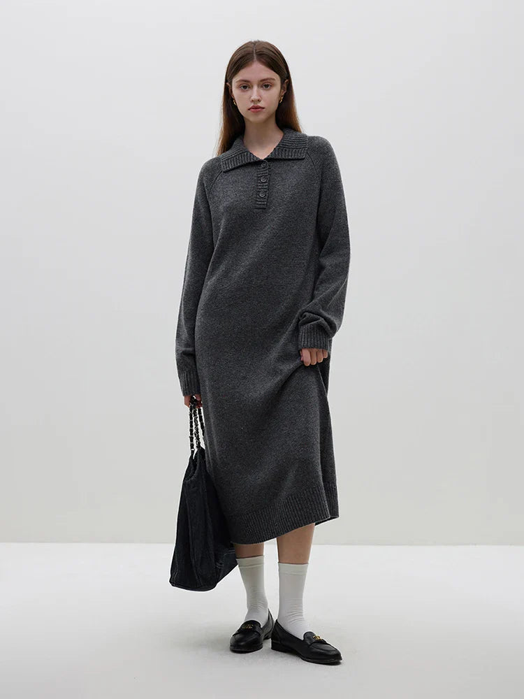 Woolen Long Sweater Dress