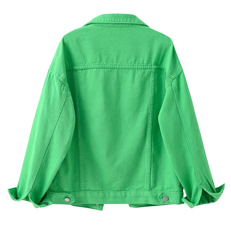Classic women's denim jacket in many colors
