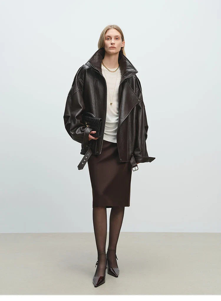 Soft Oversized Leather Jacket