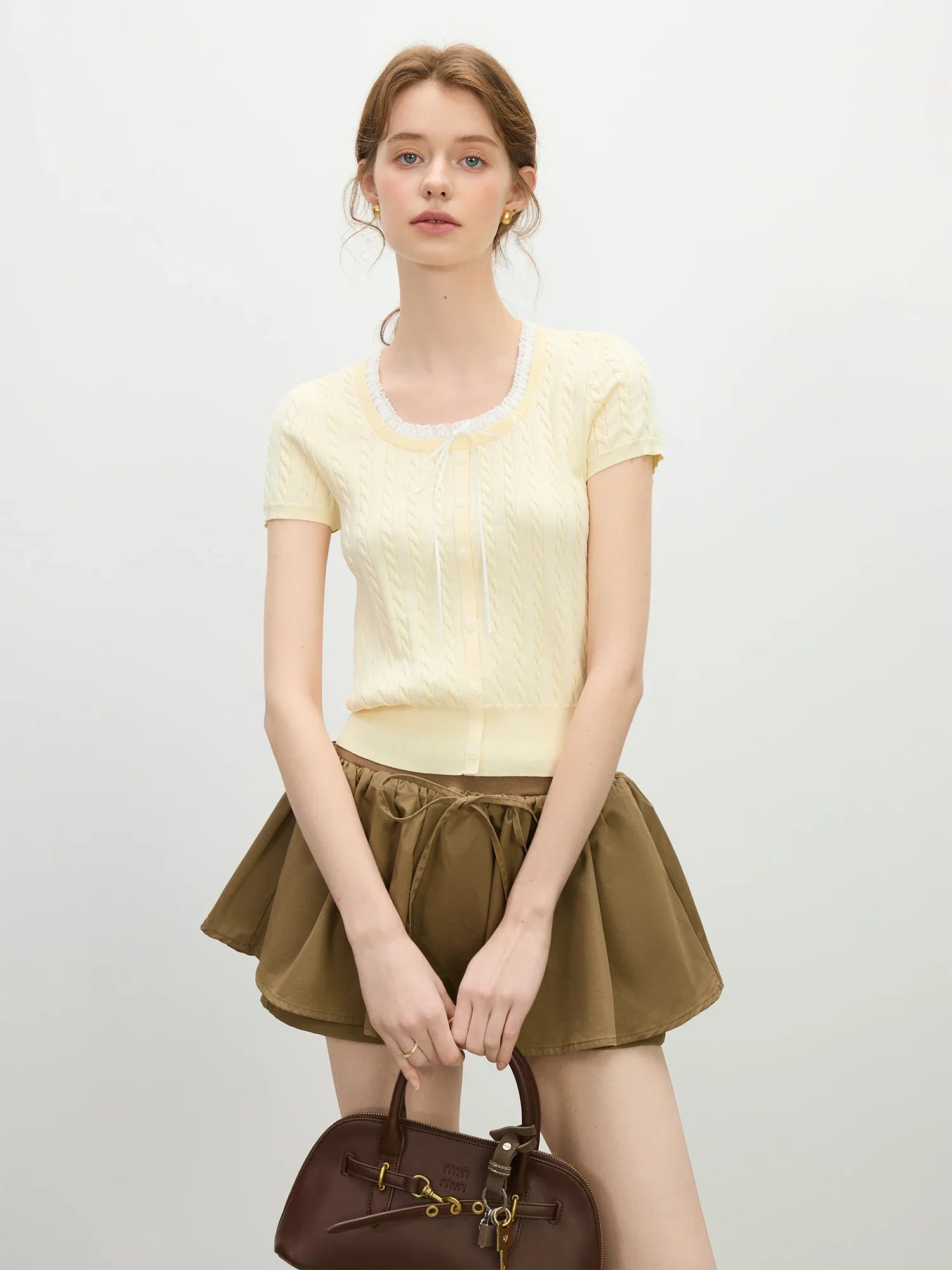 Cable Knit Slmi Fit Top