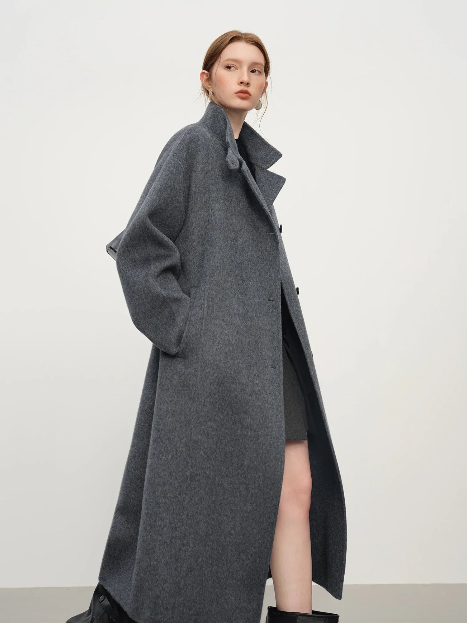 Wool Double-Faced Long Coat