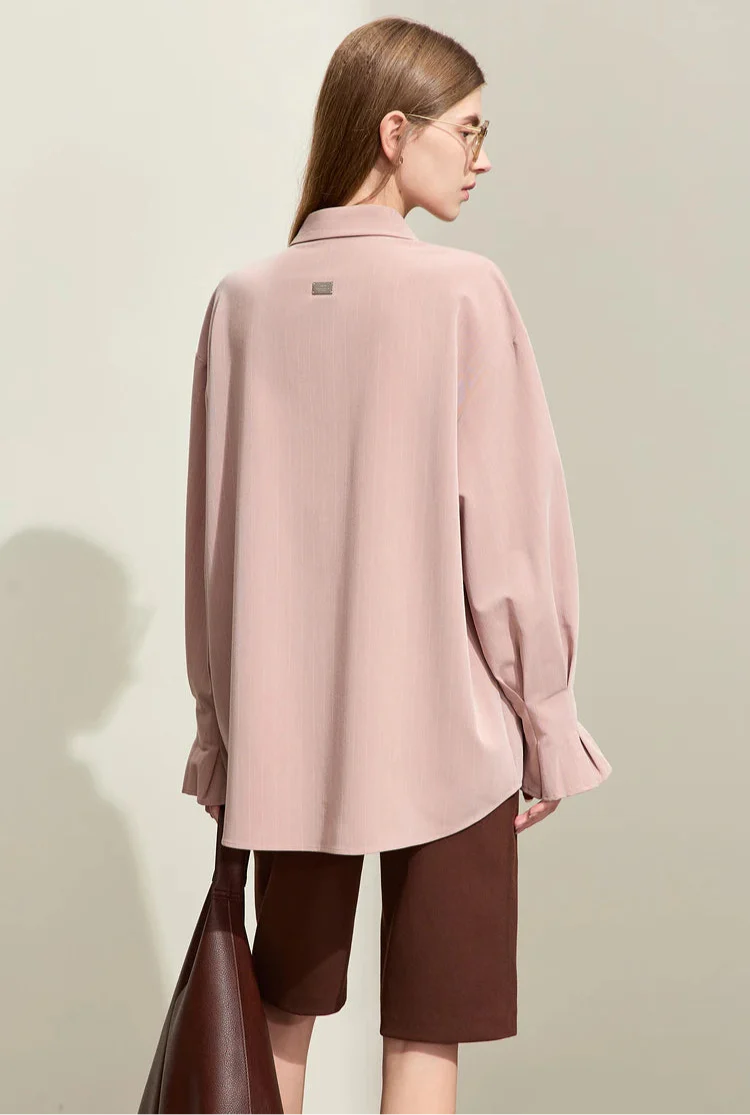 Loose Long Sleeve Striped Shirt