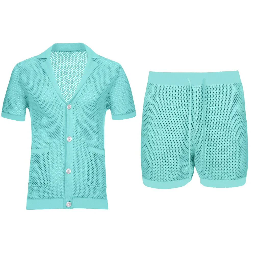 Cutout See Through shirt and shorts