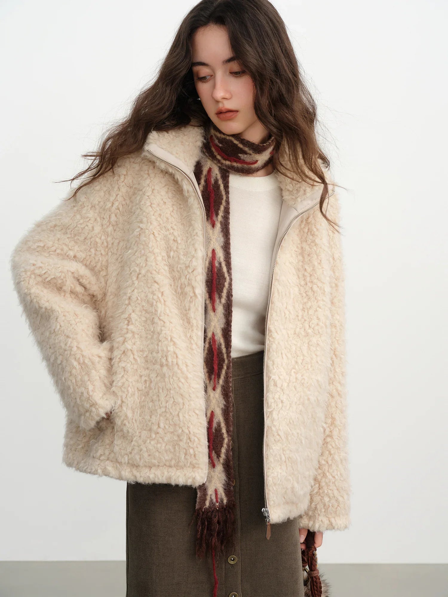 Short Light Fur Jacket