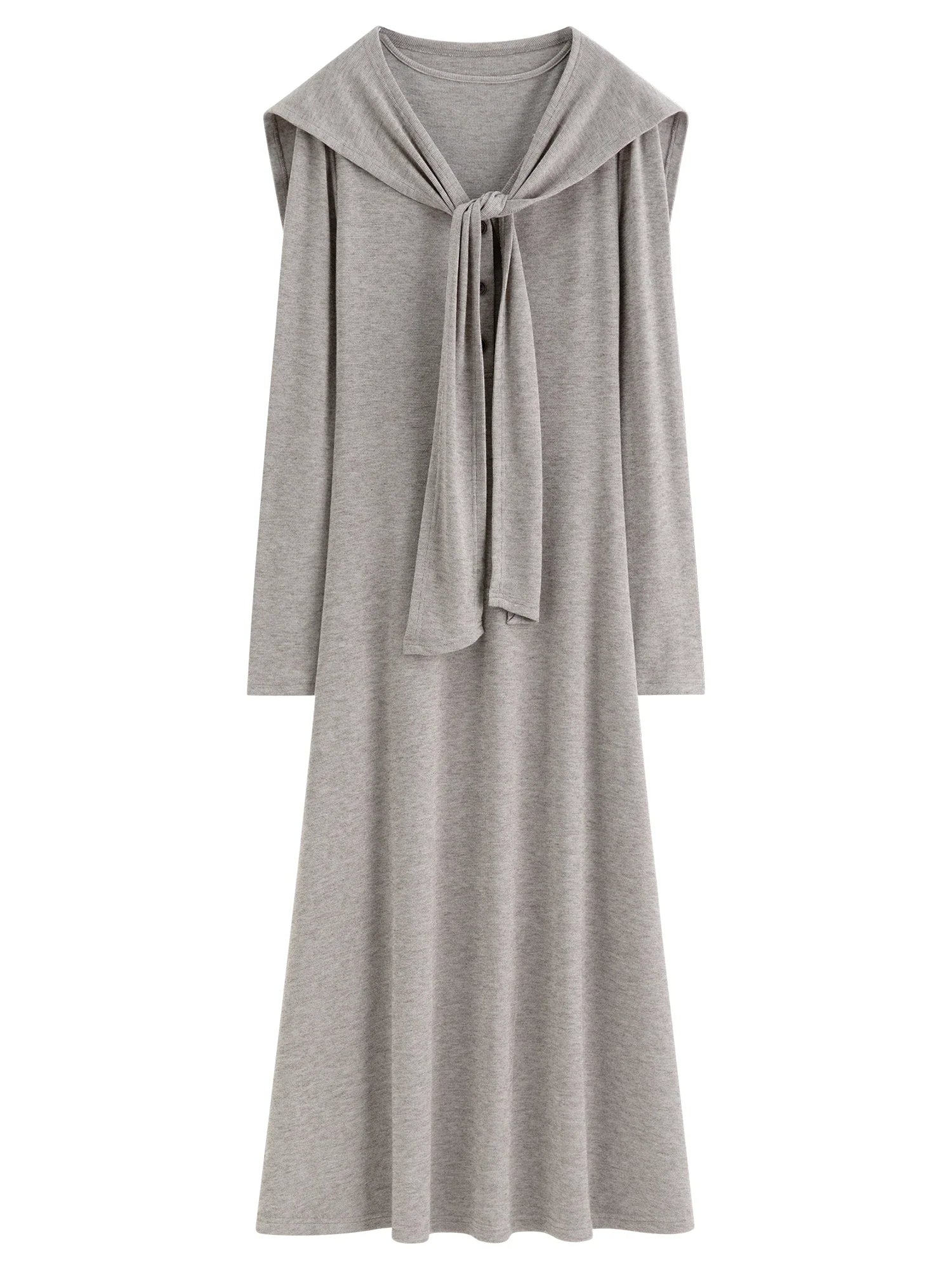 Slimming A-line Gray Dress