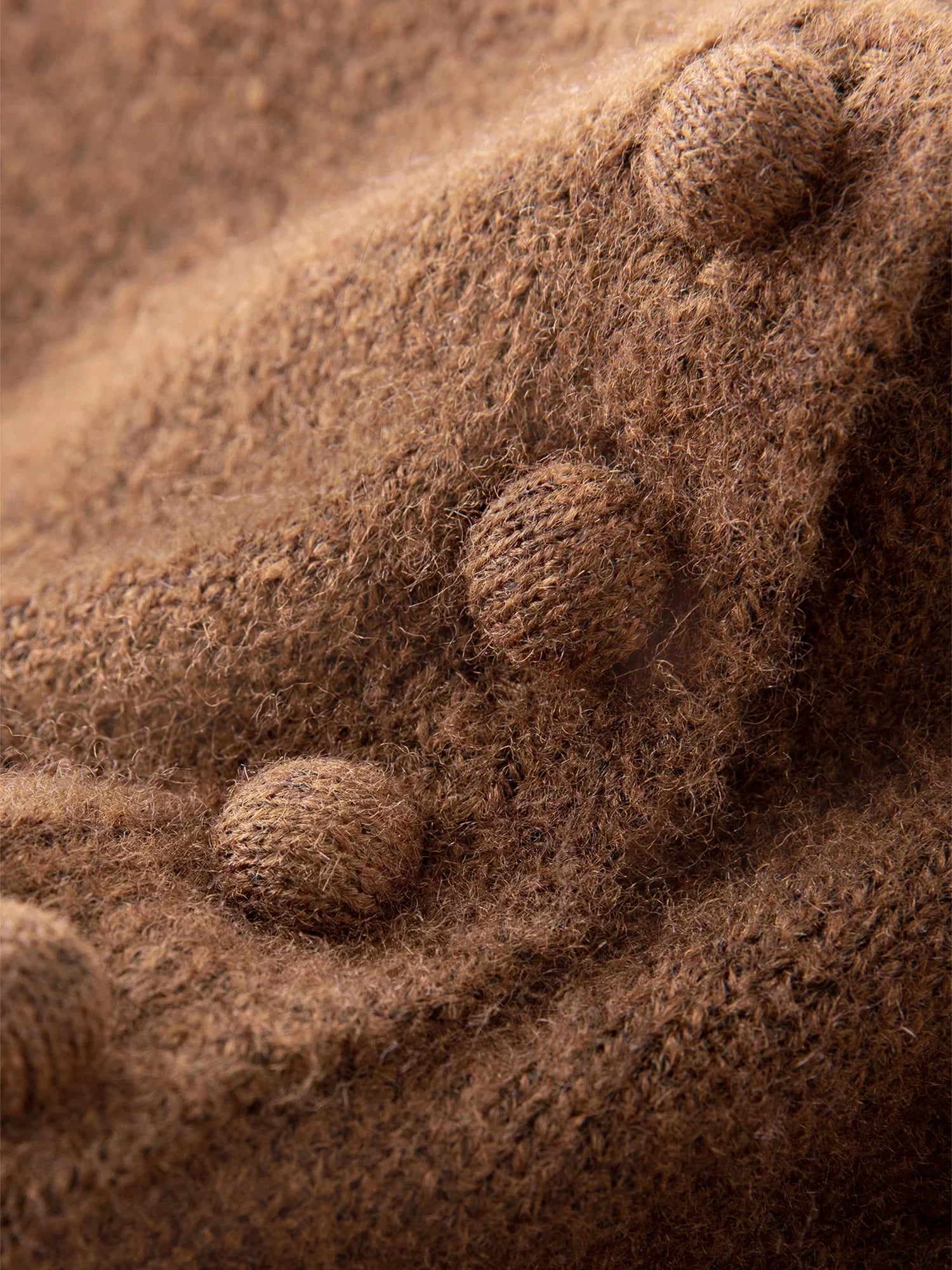 Blend Knit Cardigan With Wool Buttons