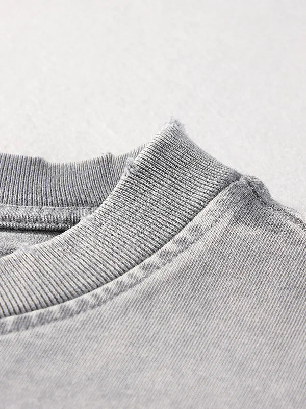 Worn Oversize Sleeveless Shirt vest