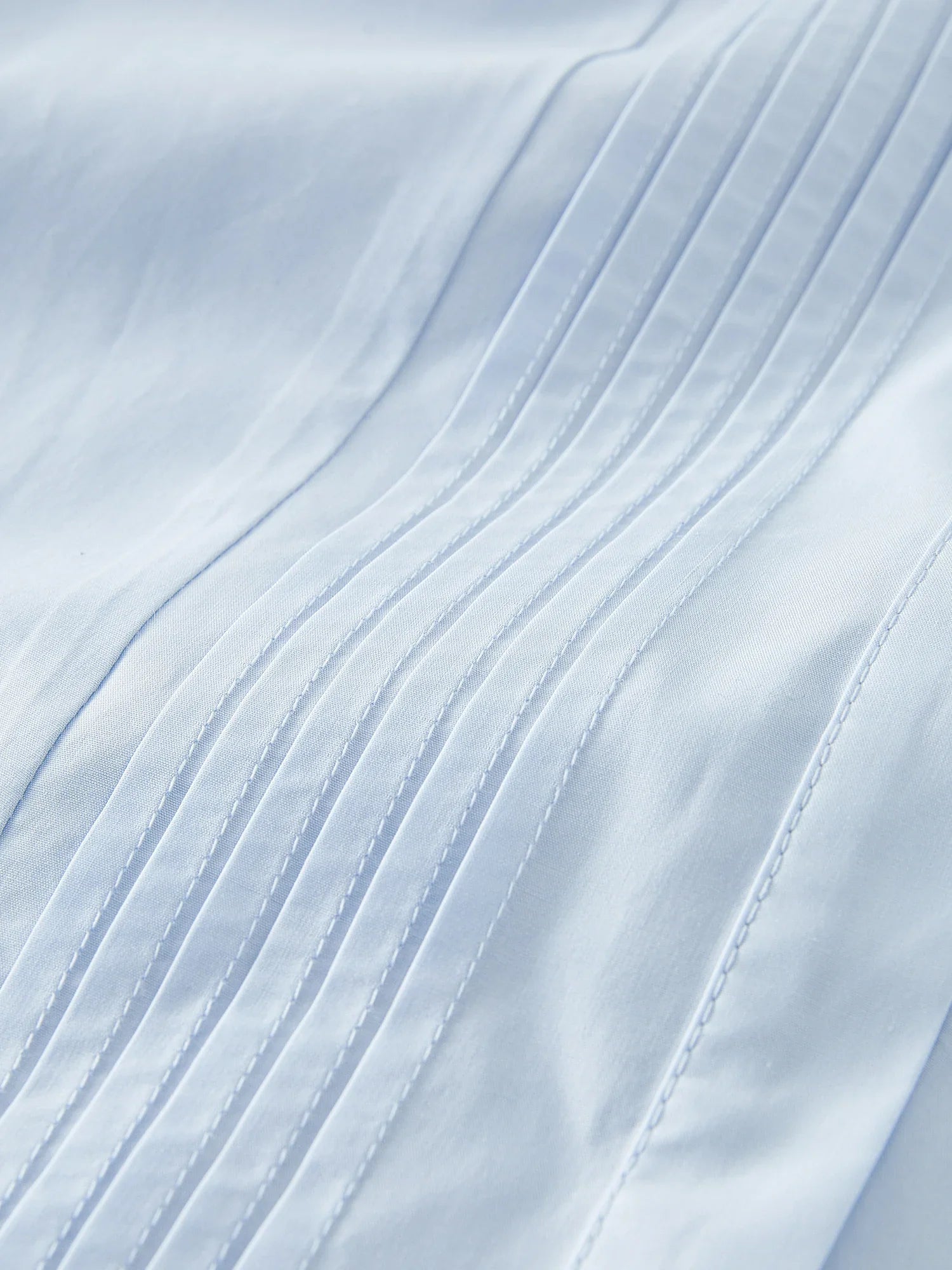 Stripe texture Blue Short-Sleeved Shirt