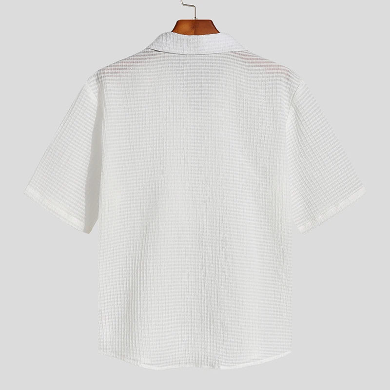 Striped Lapel Long Sleeve shirt