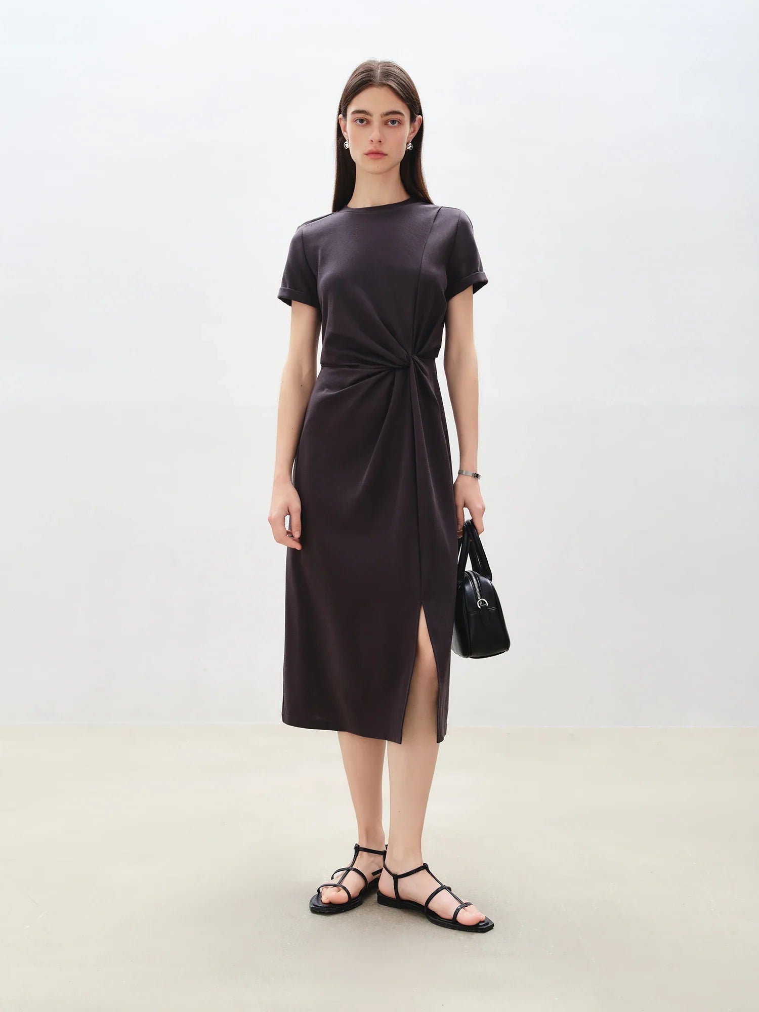 Casual Twisted Midi Dress