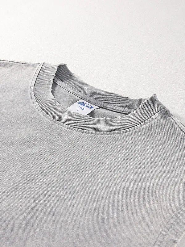 Worn Oversize Sleeveless Shirt vest