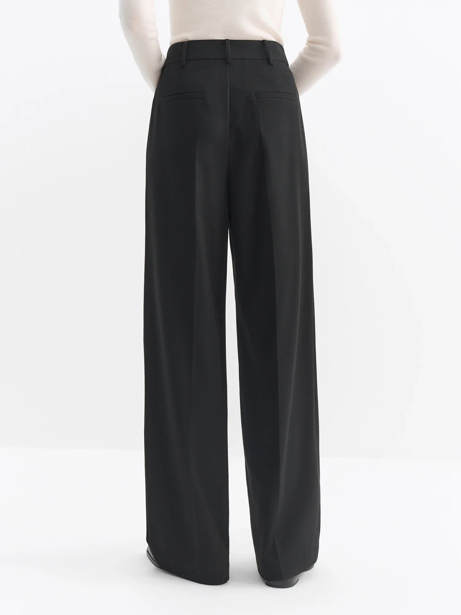 Classic High-Waisted Straight Leg Pants