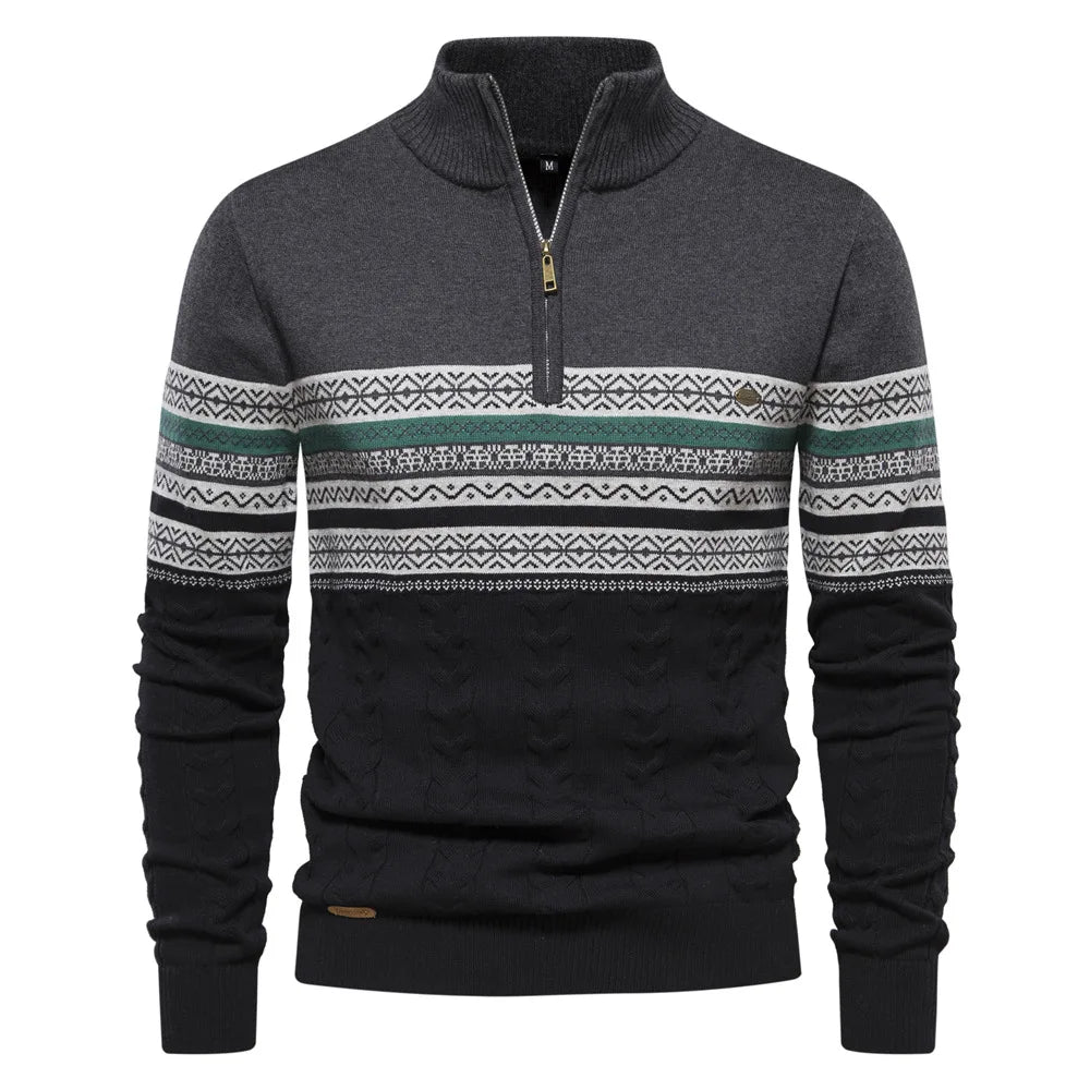 Men's sweater with round neck