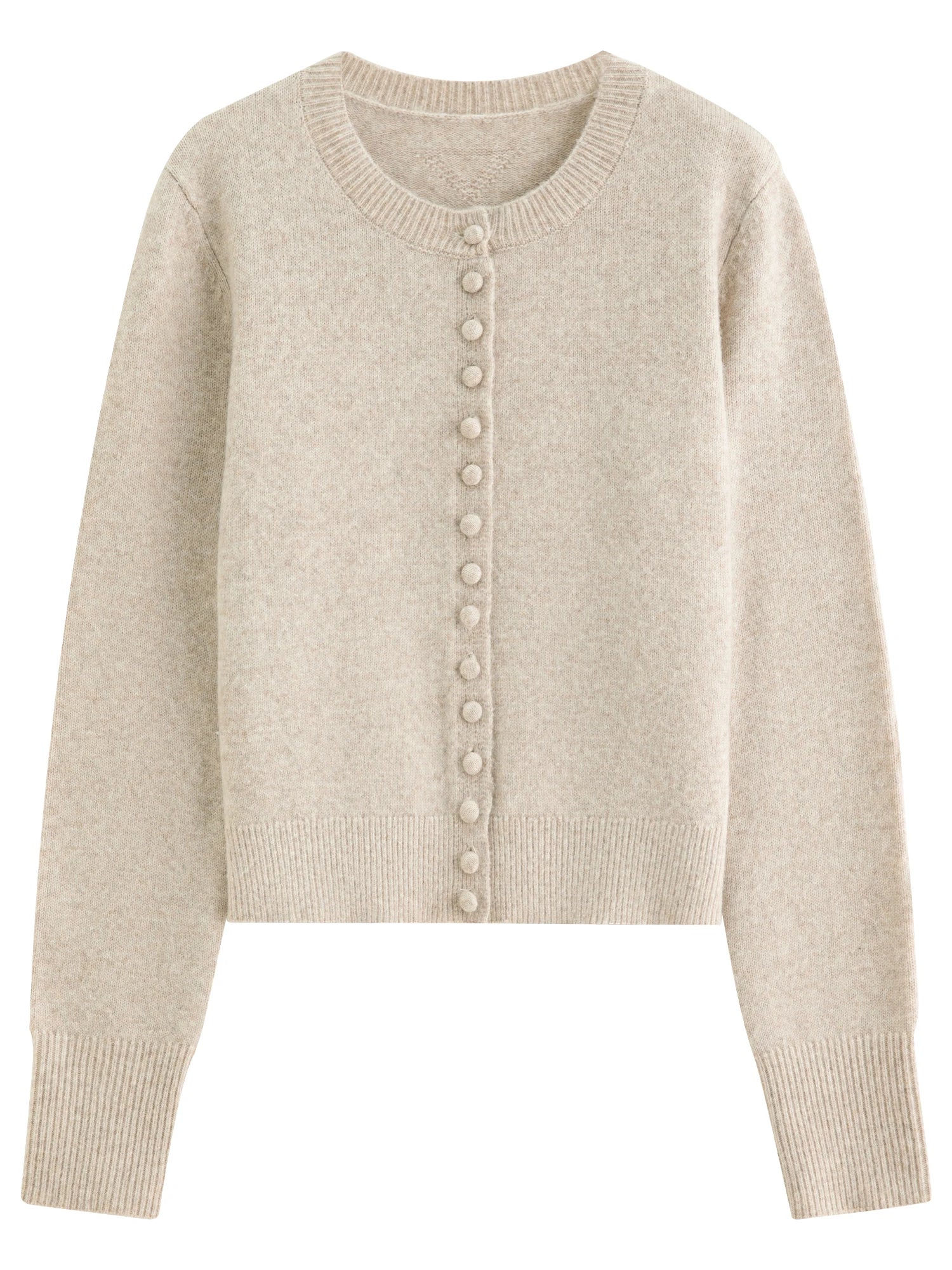 Blend Knit Cardigan With Wool Buttons