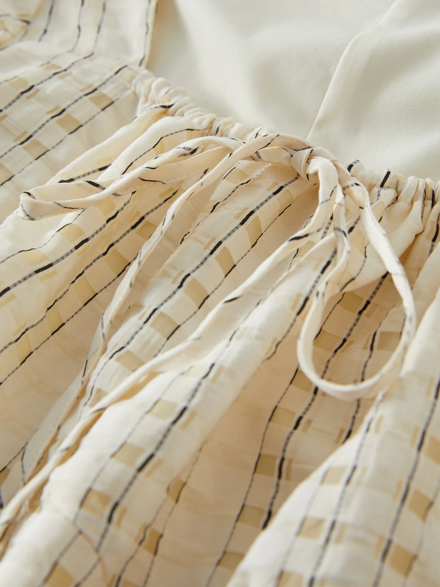 Texture French Fashion Beige Top and Skirt