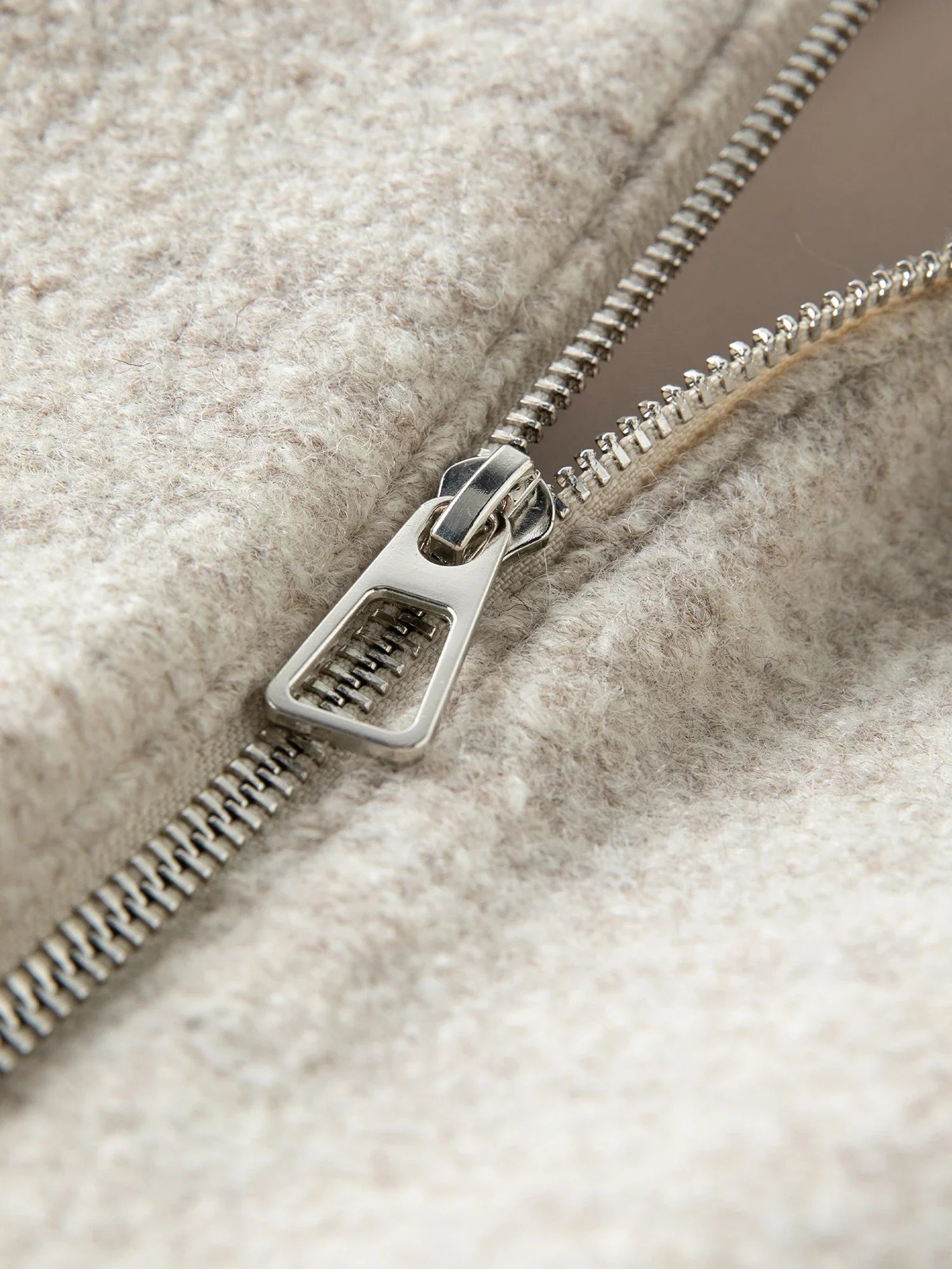 Wool-Blend Jacket With Fur Collar