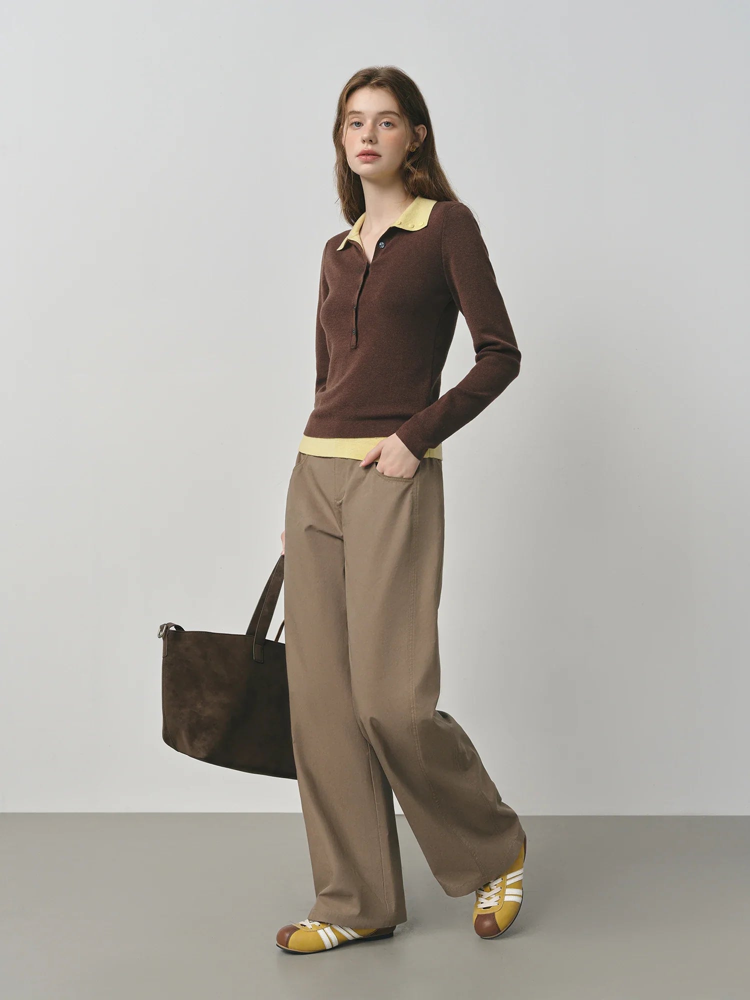 Knitted Two Color Sweater