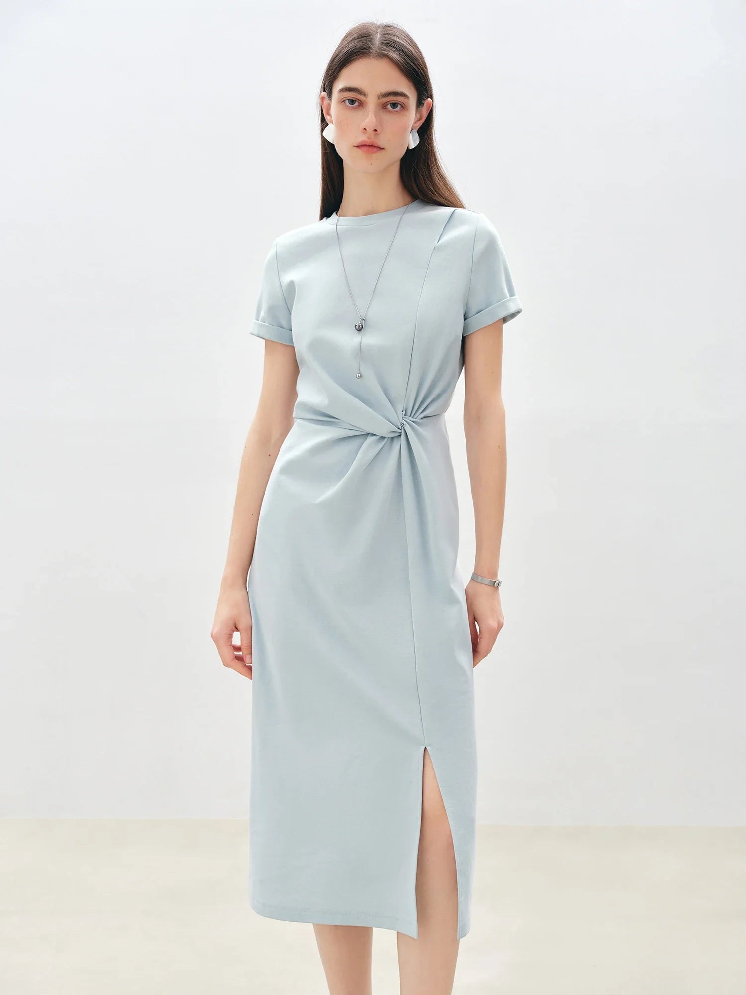 Casual Twisted Midi Dress