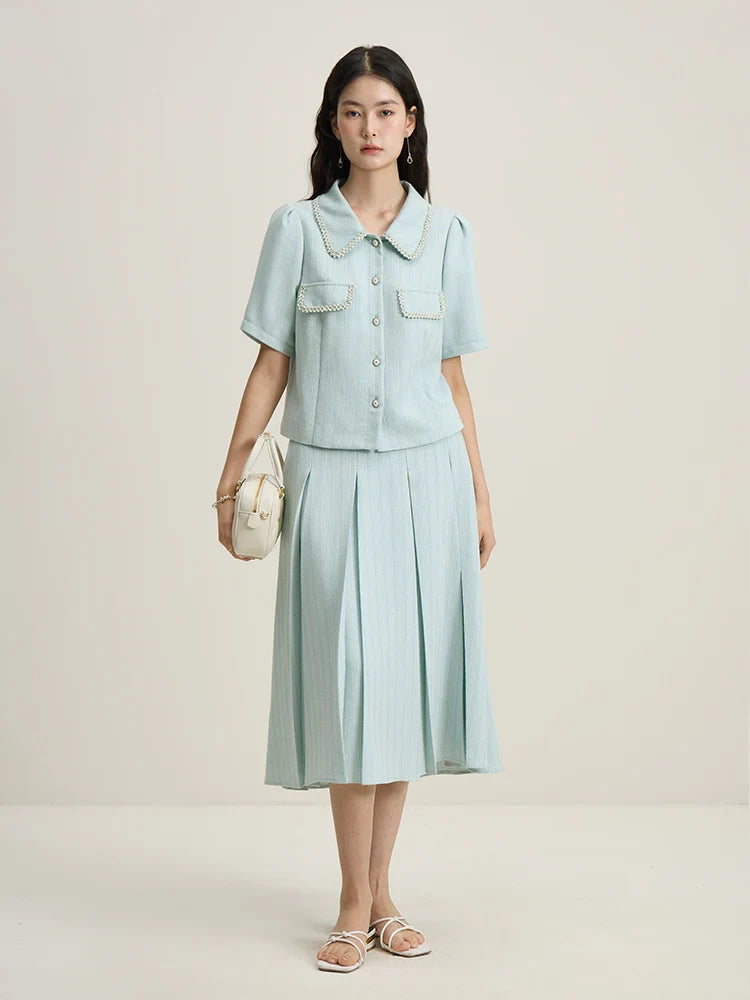 Elegant Classic Top and Skirt Set