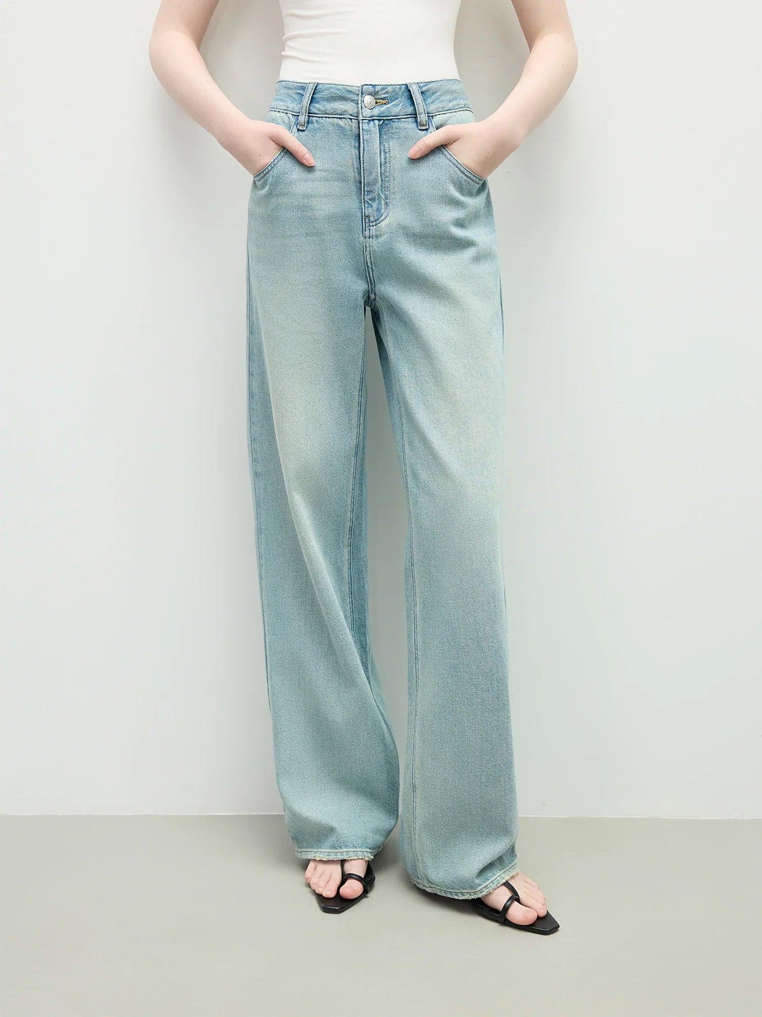 High Waist Straight Jeans