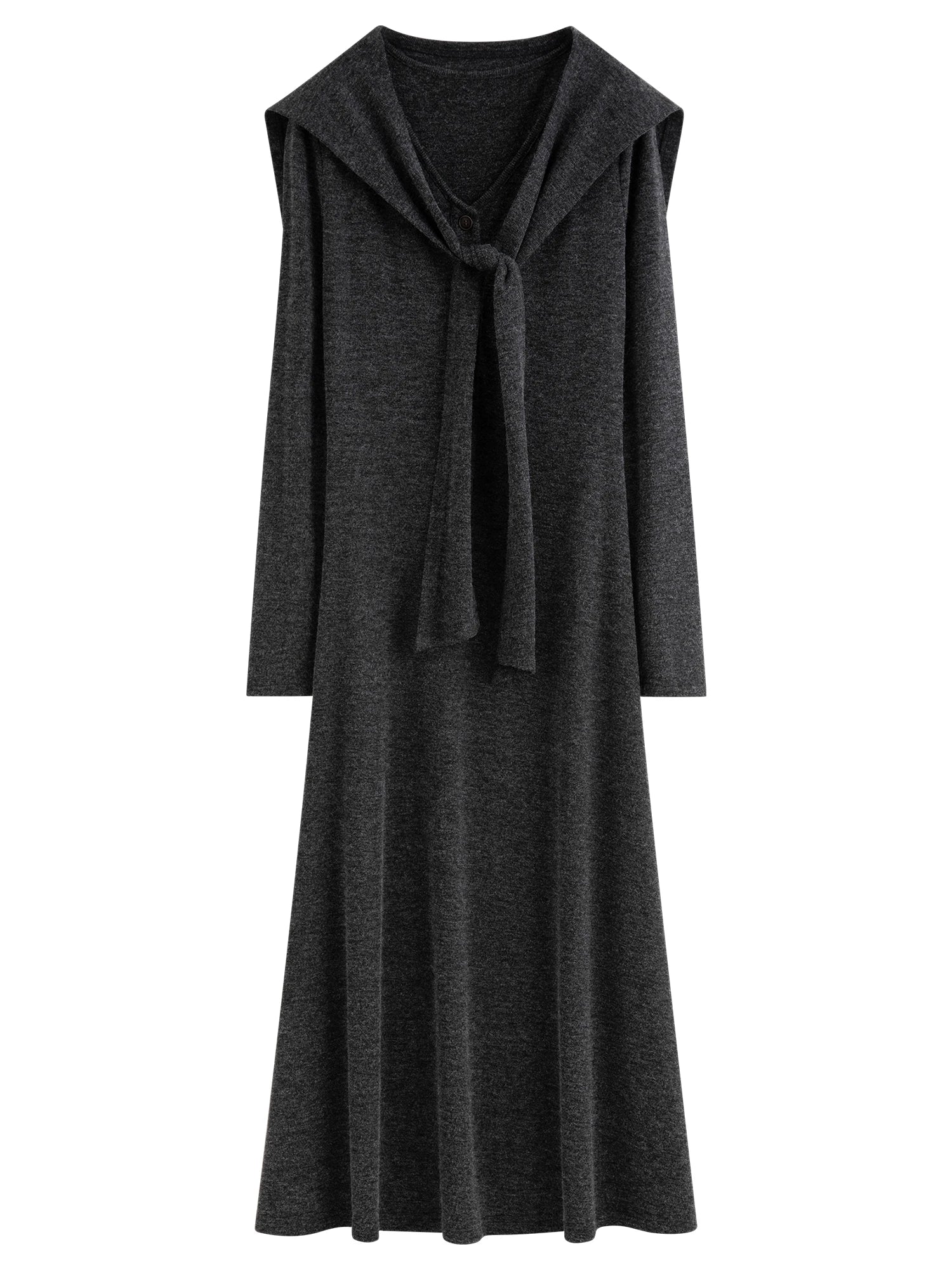Slimming A-line Gray Dress