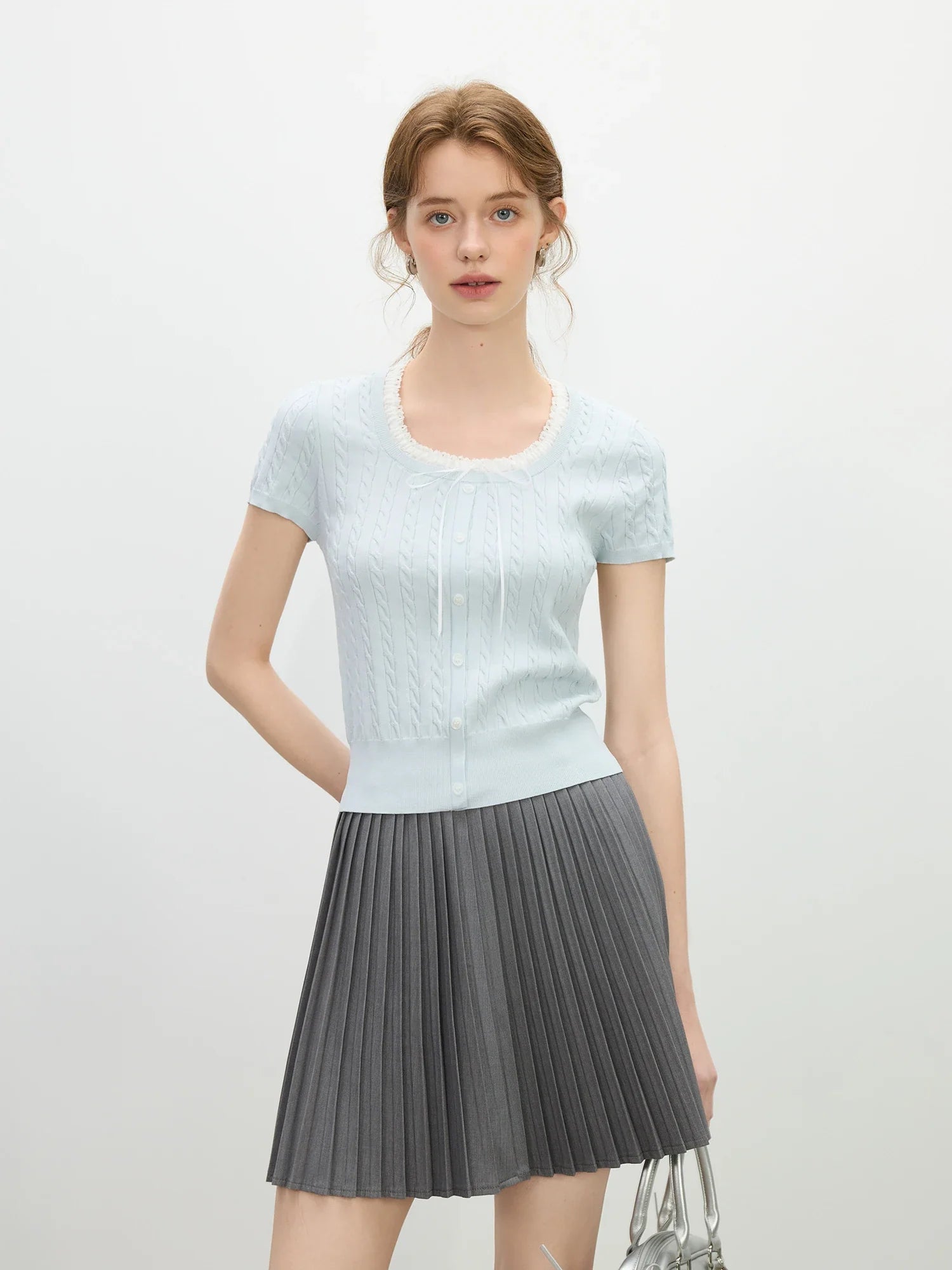 Cable Knit Slmi Fit Top