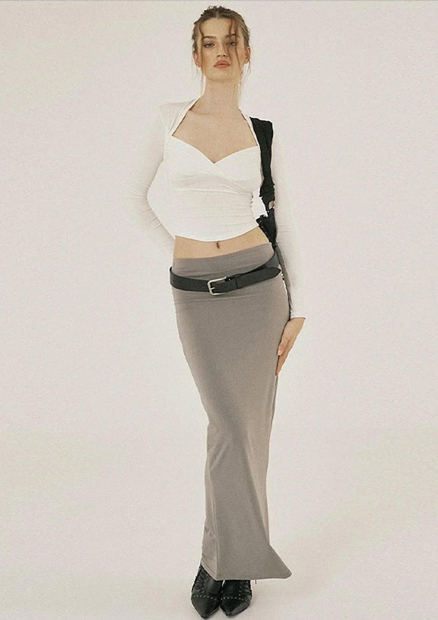 Long sleeve corset top