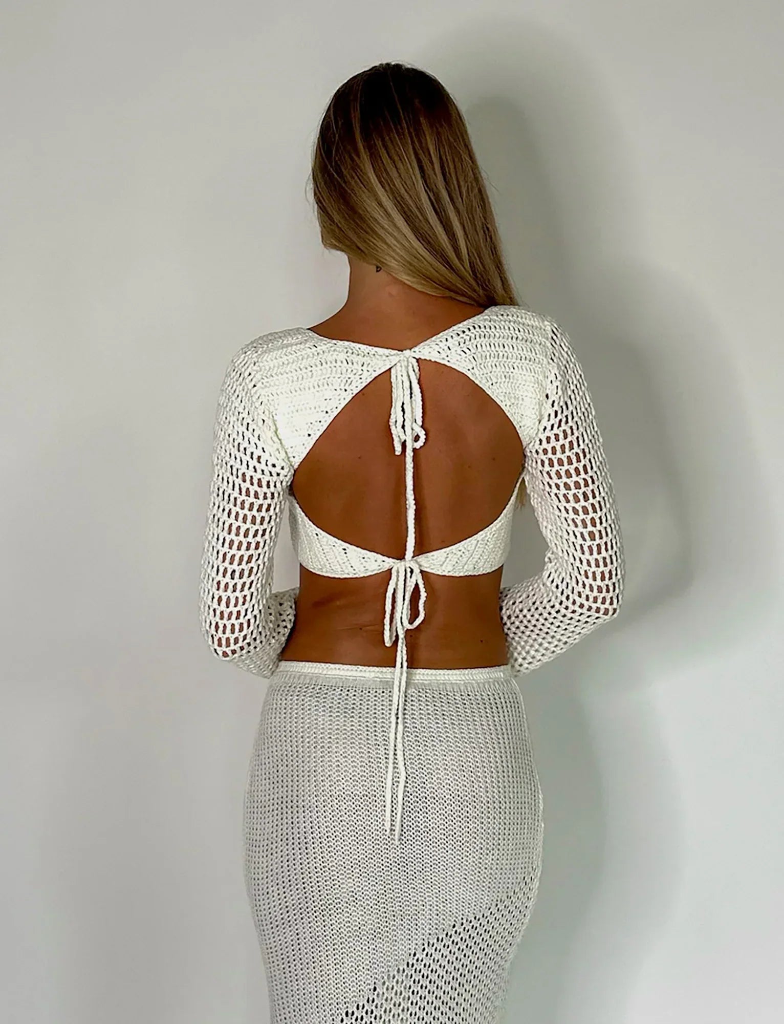 Luxury knitted summer top with skirt