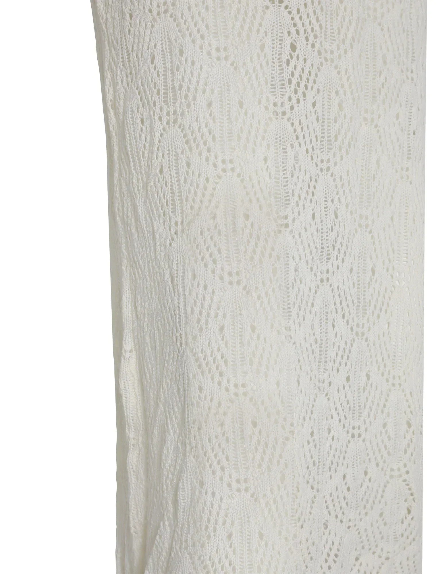 Elegant knitted white maxi dress