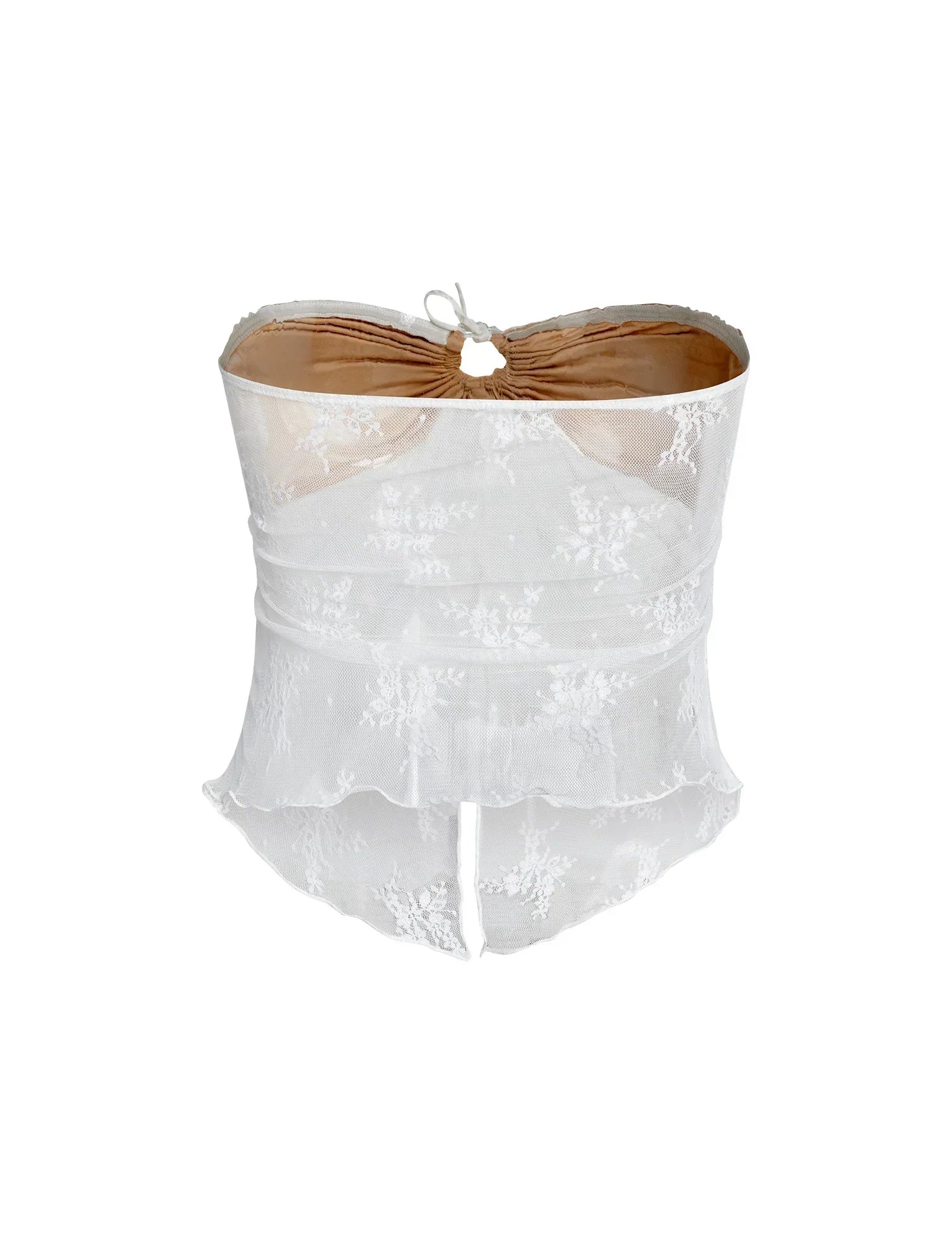 Elegant translucent top with skirt